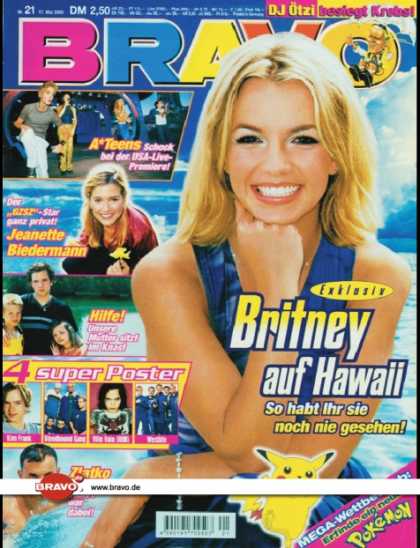 Bravo - 21/00, 17.05.2000 - Britney Spears - A*Teens - Jeanette Biedermann - Zlatko Trpk