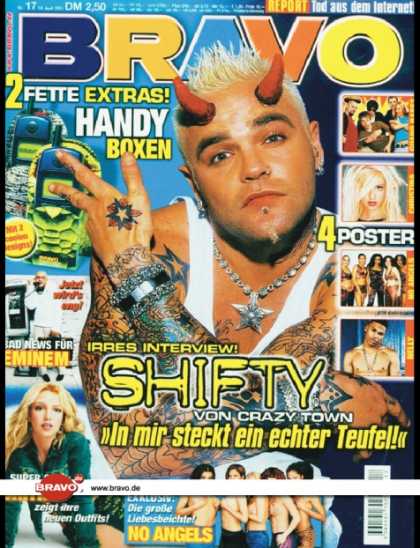 Bravo - 17/01, 18.04.2001 - Shifty Shellshock (Crazy Town) - Eminem - Britney Spears - N