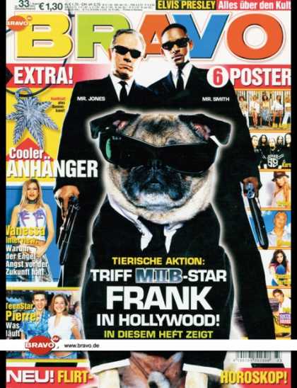 Bravo - 33/02, 07.08.2002 - Tommy Lee Jones, Will Smith & Frank (Men In Black II, Film)