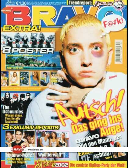 Bravo - 34/02, 14.08.2002 - Eminem - The Osbournes (TV Serie) - Marc Terenzi (Natural) -