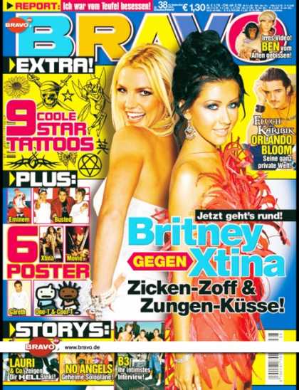 Bravo - 38/03, 10.09.2003 - Britney Spears, Christina Aguilera - Lauri Ylï¿½nen (The Ra
