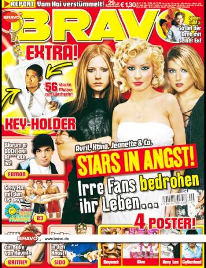 Bravo - 29/04, 07.07.2004 - Avril Lavigne, Christina Aguilera, Jeanette Biedermann - Tob