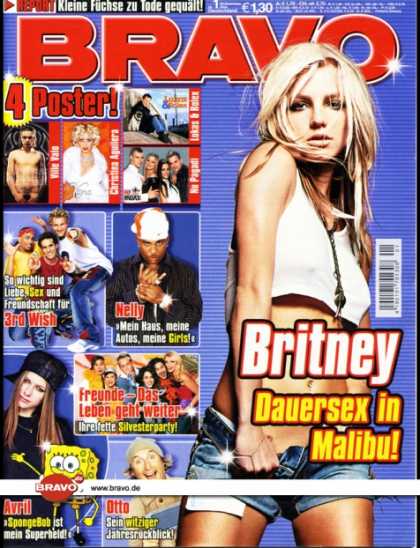 Bravo - 01/05, 29.12.2004 - Britney Spears - 3rd Wish - Nelly - Avrl Lavigne - Freunde -