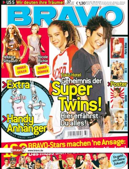 Bravo - 37/05, 07.09.2005 - Tom Kaulitz, Bill Kaulitz (Tokio Hotel) - Jessica Simpson, N