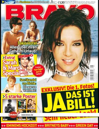 Bravo - 05/06, 25.01.2006 - Bill Kaulitz (Tokio Hotel) - Richie Stringini (US 5) - Sarah