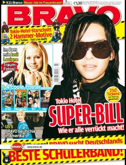 Bravo - 07/06, 08.02.2006 - Bill Kaulitz (Tokio Hotel) - Avril Lavigne - Richie Stringin