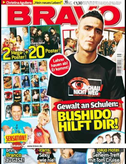 Bravo - 16/06, 12.04.2006 - Bushido - Branco Vukovic (GZSZ, TV Serie) - Paris Hilton - T