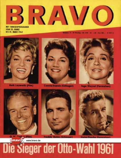 Bravo - 12/62, 20.03.1962 - Ruth Leuwerik, Connie Francis, Inge Meysel, O.W. Fischer, Fr