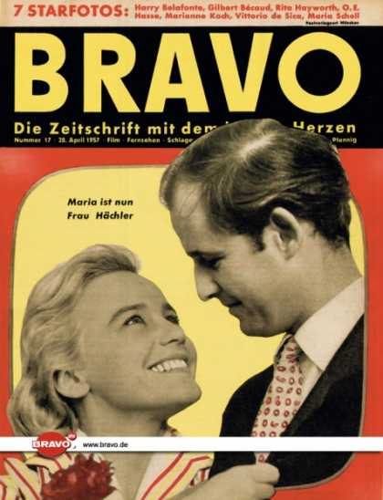 Bravo - 17/57, 26.04.1957 - Maria Schell (mit Ehemann Horst Hï¿½chler)