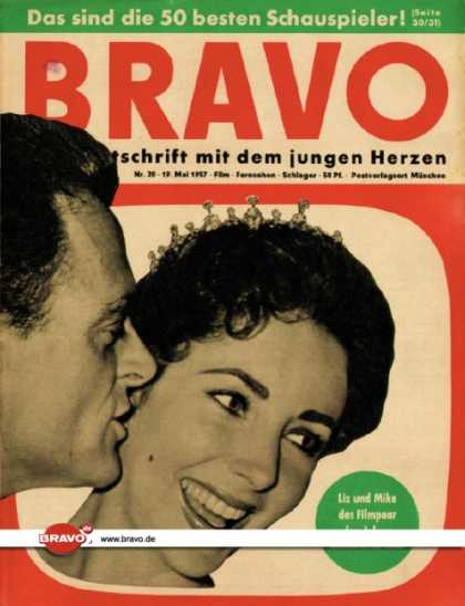 Bravo - 20/57, 17.05.1957 - Elizabeth Taylor (mit Ehemann Michael Todd)