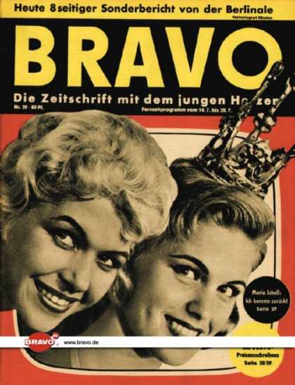 Bravo - 29/57, 09.07.1957 - Gerti Daub (Miss Germany 1957) und Annemarie Karsten (Zweitp