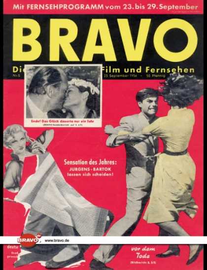 Bravo - 05/56, 23.09.1956 - Robert Wagner - Curd Jï¿½rgens & Eva Bartok