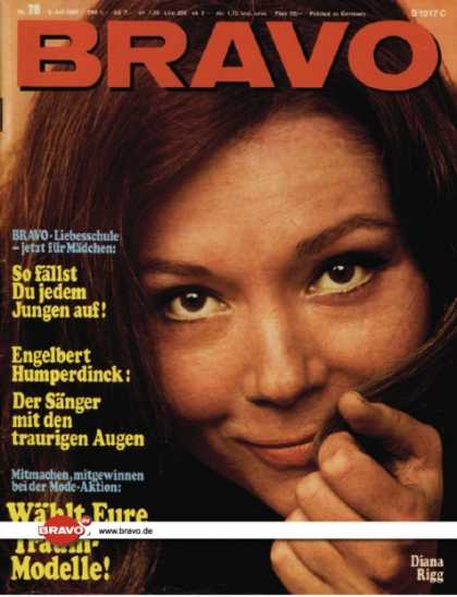 Bravo - 28/68, 08.07.1968 - Diana Rigg (Mit Schirm, Charme und Melone, TV Serie)