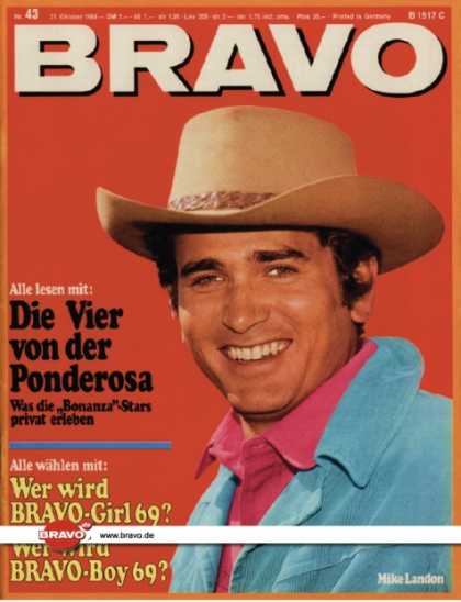 Bravo - 43/68, 21.10.1968 - Mike Landon (Bonanza, TV Serie)