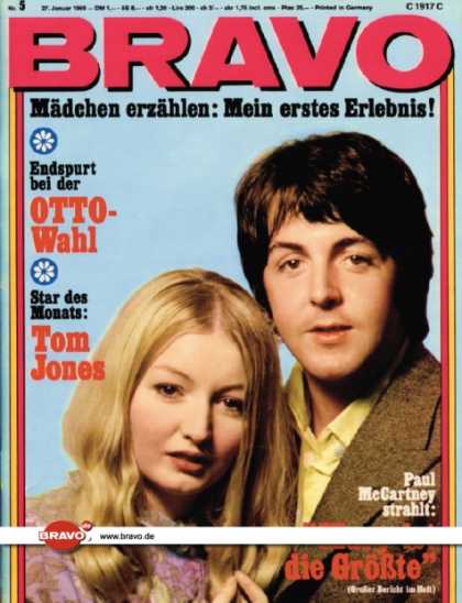 Bravo - 05/69, 27.01.1969 - Linda & Paul McCartney (Beatles)