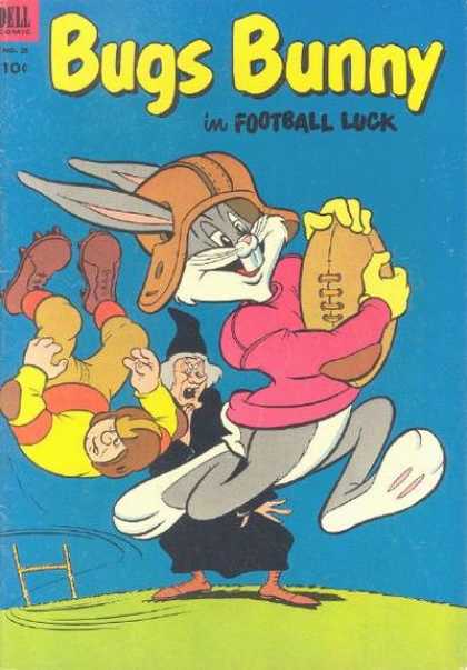 Dell Comics - Bugs Bunny - In Football Luck - Witch - Player Bugs Bunny 28 - Dell Comics - Bugs Bunny - In Football Luck - Witch - Player