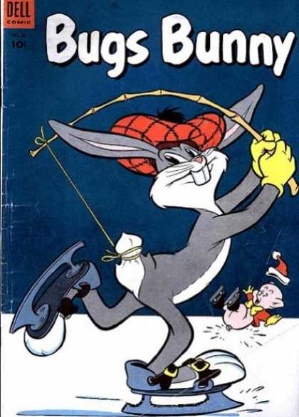 Bugs Bunny 34 - Skate - Fishing - Red Hat - Winter - Slip