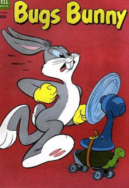 Bugs Bunny 38 - Fan - Turtle - Roller Skate - Rabbit Running - Fan On Top Of Turtle