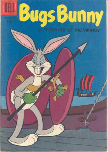Bugs Bunny 60 - Arrow - Shield - Prisoner Of The Vikings - Boats - Ocean