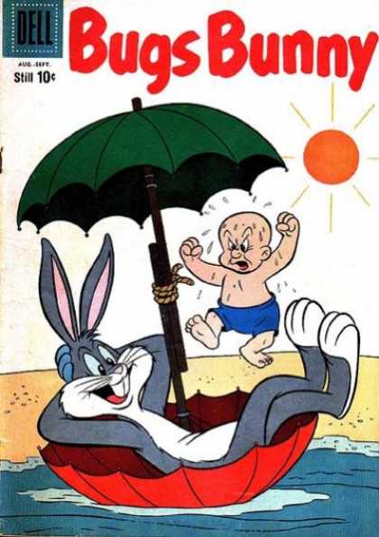 Bugs Bunny 68 - Sun - Beach - Ocean - Umbrella - Umbrellas