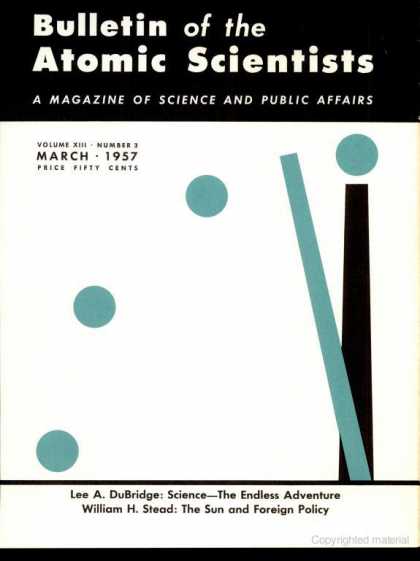 Bulletin of the Atomic Scientists - March 1957