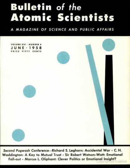 Bulletin of the Atomic Scientists - June 1958