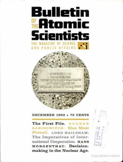 Bulletin of the Atomic Scientists - December 1962
