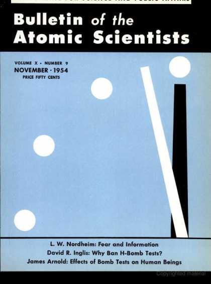 Bulletin of the Atomic Scientists - November 1954
