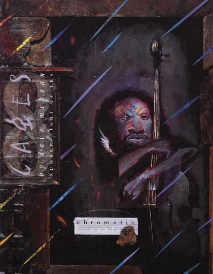 Cages 8 - Man - Wing - Frown - Cello - Picture - Dave McKean