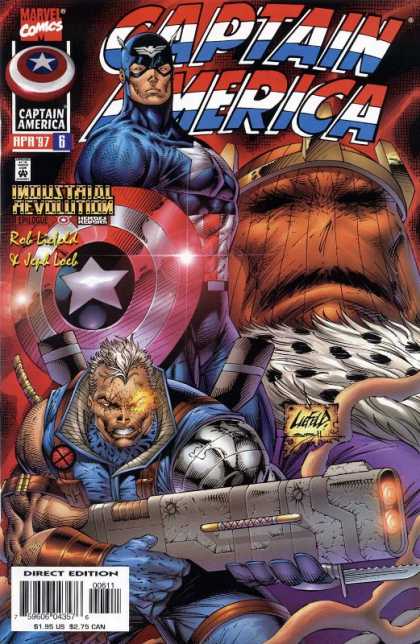 Captain America (1996) 6 - Marvel Comics - Captain America - Industrial Revolution - Direct Edition - Apr 97 - Rob Liefeld