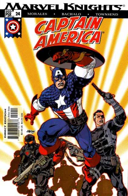 Captain America (2002) 24 - Marvel Knights - Shield - Guns - Eye Patch - Soldier
