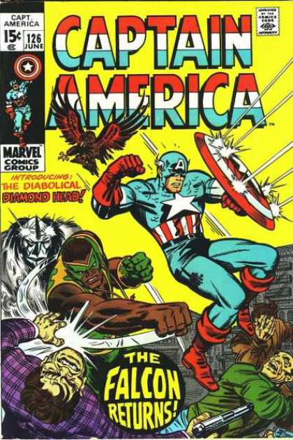 Captain America 126 - Fighting - People - Gun - Bird - Sheilds