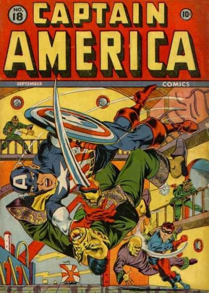 Captain America 18 - Shield - Sword - Aliens - Balcony - Fight - Steve Epting