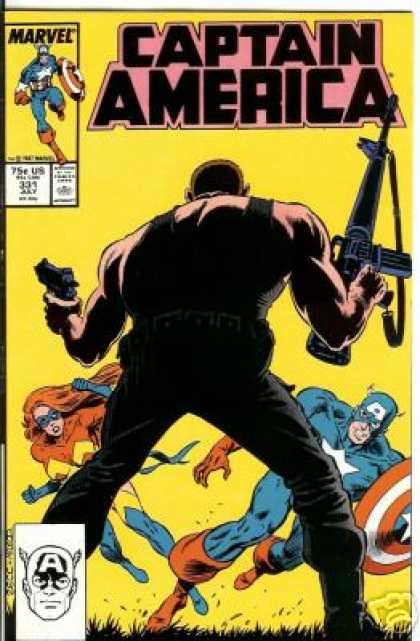 Captain America 331 - Marvel Comics - Pistol - Rifel - Grass - Masked Woman - Bob McLeod