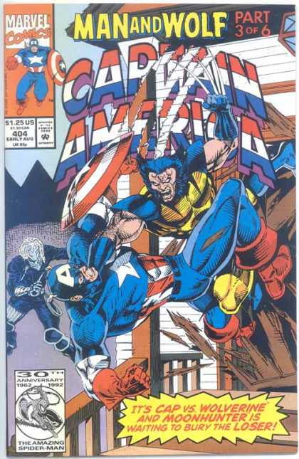 Captain America 404 - Man And Wolf - 404 Early Aug - Part 3 Of 6 - Red And White Sheild - Black Gloved Fist