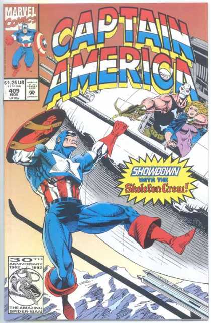 Captain America 409 - Marvel - 409 - Skeleton Crew - Showdown - Helicopter