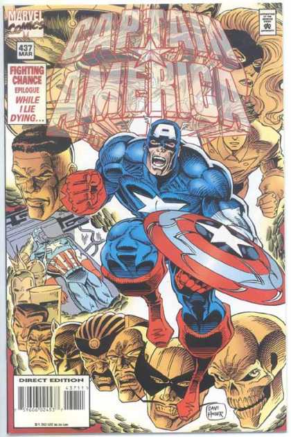 Captain America 437 - Captain America - Fight Man - Masks - Skeleton Face - Super Man