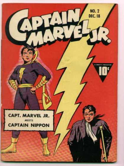 Captain Marvel Jr. 2 - Volt - White Scarf - Red Cape - Captain - Nippon