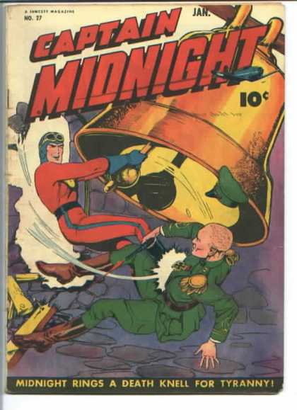 Captain Midnight 27 - Death Knell For Tyranny - No27 - January - Midnight - Captain