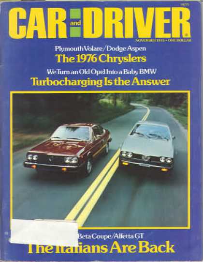 Car and Driver - November 1975