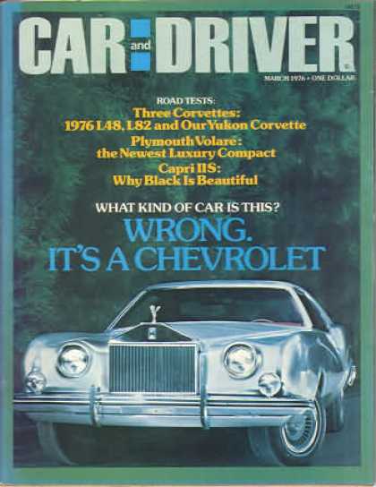 Car and Driver - March 1976