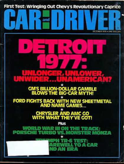Car and Driver - October 1976