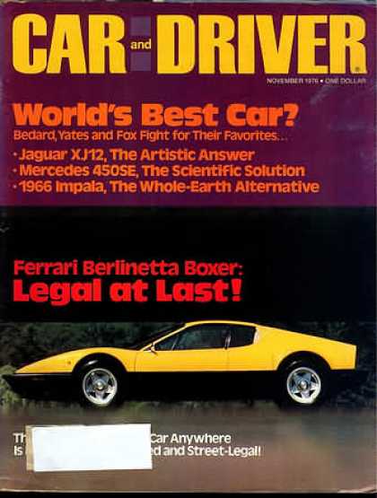 Car and Driver - November 1976