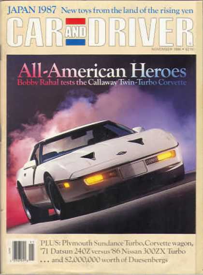 Car and Driver - November 1986
