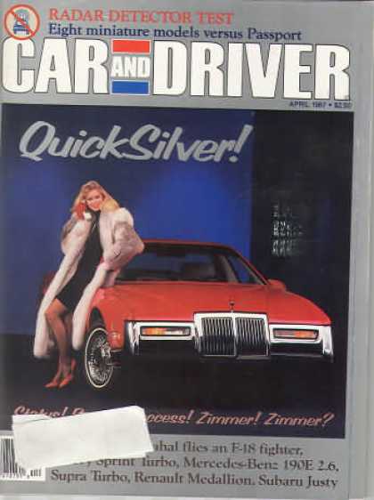 Car and Driver - April 1987