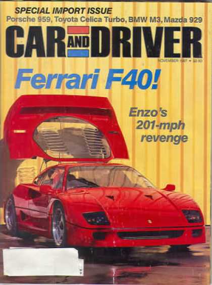 Car and Driver - November 1987