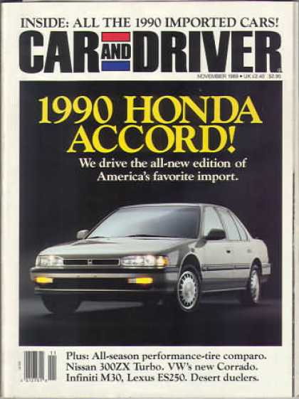 Car and Driver - November 1989