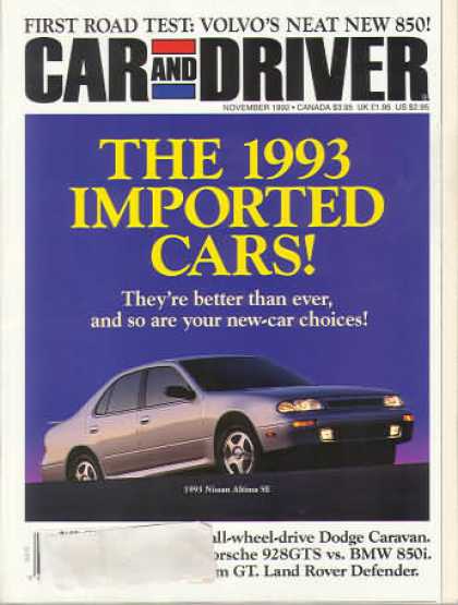 Car and Driver - November 1992