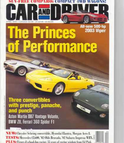 Car and Driver - April 2001