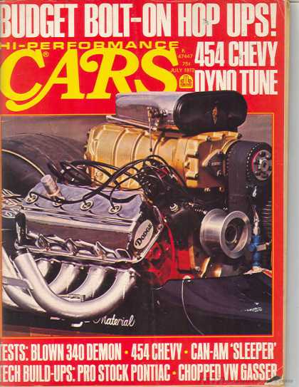 Cars - July 1972